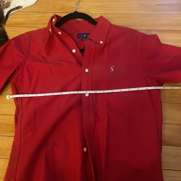 Ralph Lauren, classic fit, red Oxford button down with pony - Picture 6 of 6